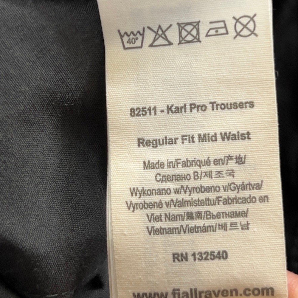 Fjallraven Karl Pro Trousers Mens 37 Dark Grey G-1000 Hiking Pants 82511 - Picture 7 of 16